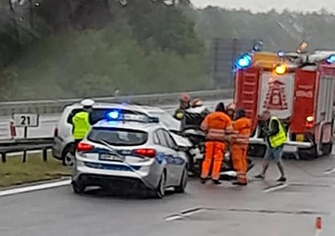 Wypadek na autostradzie A1 w Czerwionce-Leszczynach