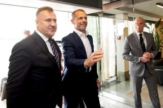 Prezes PZPN powitał prezydenta UEFA. Mamy zdjęcia [GALERIA]