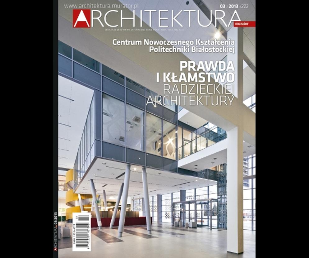 Okładka Miesięcznik Architektura 03/2013