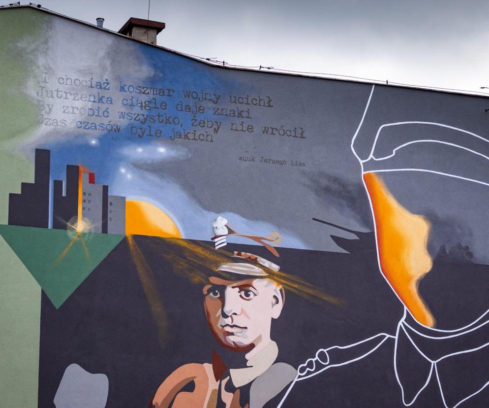 Nowy mural w Katowicach został odsłonięty. Przedstawia on harcmistrza Jerzego Lisa