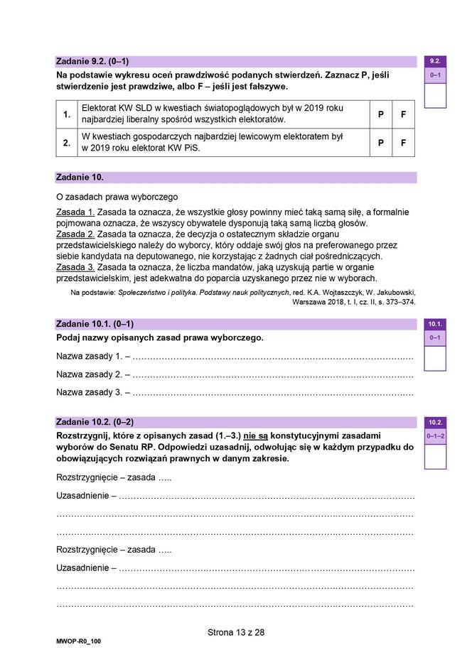 WOS 2024 - matura, arkusze CKE (formuła 2023)