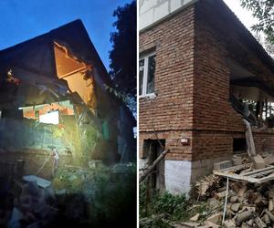 Potężny wybuch w Bieszczadach! Zniszczony dom, ranny mężczyzna