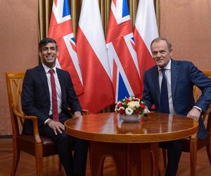 Premier RP Donald Tusk oraz premier Wielkiej Brytanii Rishi Sunak