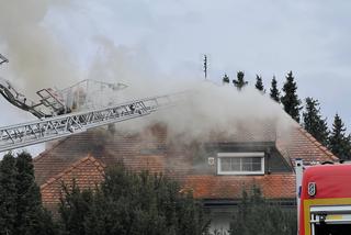 Dramat w Łomiankach. Wybuchł ogromny pożar. Z żywiołem wciąż walczy 14 zastępów straży. MAMY ZDJĘCIA