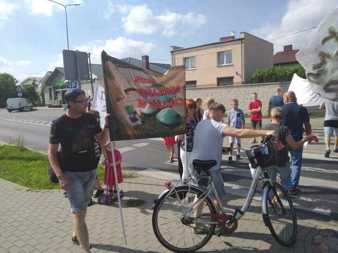 Zobaczcie jak przebiegał protest w Wawrowie. 