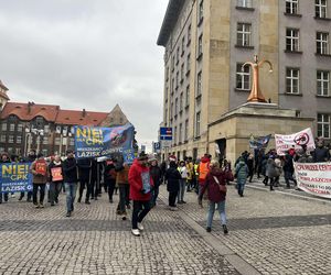 Protest przeciwko Kolei Dużych Prędkości w Katowicach 