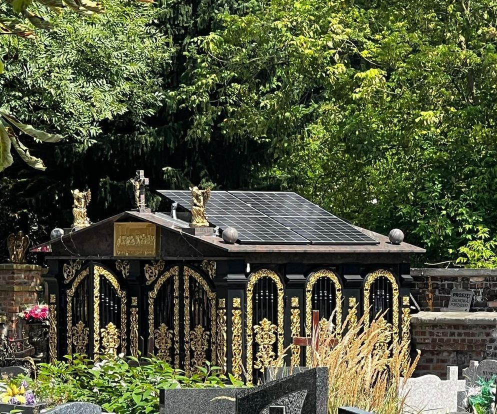 Najnowocześniejszy nagrobek w Polsce znajduje się na Śląsku. Dach grobowca zdobi... fotowoltaika