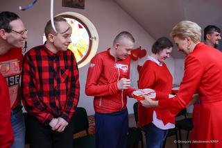 Agata Duda na zabawie walentynkowej