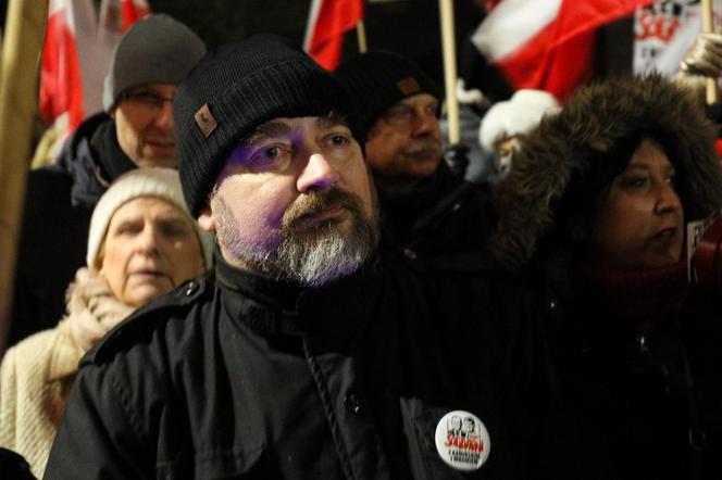 Przytuły Stare. Protest przed więzieniem w obronie Macieja Wąsika