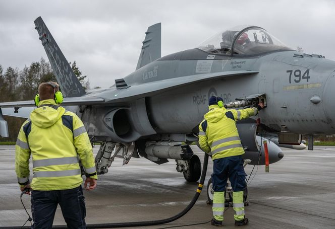 Kanadyjskie CF-18 i CC-130 w Krajach Bałtyckich