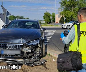 Szalony pościg za złodziejem audi. 18-latek wjechał w znak i wciąż próbował uciekać!