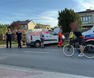 Zderzenie samochodu z motocyklistą w Suchyni koło Kraśnika