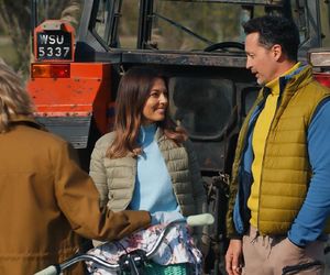 Barwy szczęścia odc. 3238. Kasia (Katarzyna Glinka), Mariusz (Rafał Cieszyński), Janka (Oliwia Drożdżyk)