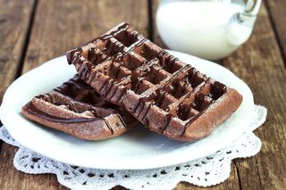 Czekoladowe gofry owsiane. Bezglutenowy przysmak na śniadanie
