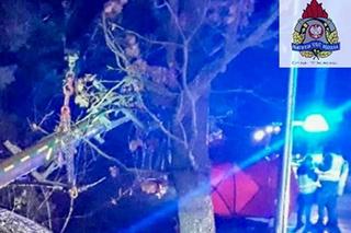 Makabra pod Skierniewicami. Roztrzaskał się fordem o transformator, poraził go prąd