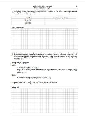 Matura 2013, informatyka poziom rozszerzony