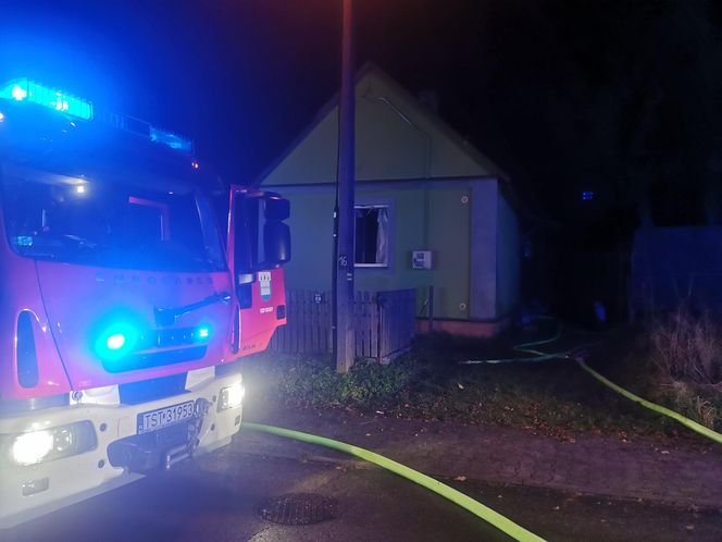 Pożar domu w Rudzie