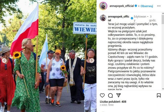 Anna Popek w końcu otworzyła się przed fanami. Opowiedziała o bólu i trudzie pielgrzymowania. Po wszystkim musiała iść do specjalisty  Dzieki, Kasia