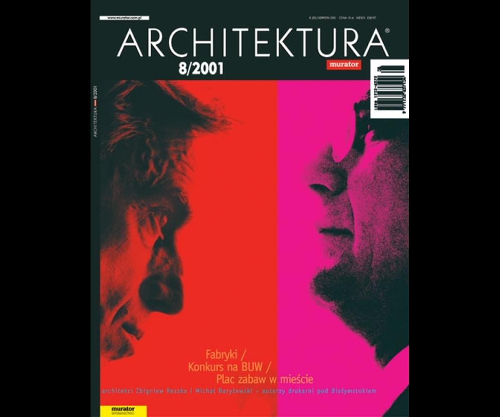 Okładka Miesięcznik Architektura 08/2001