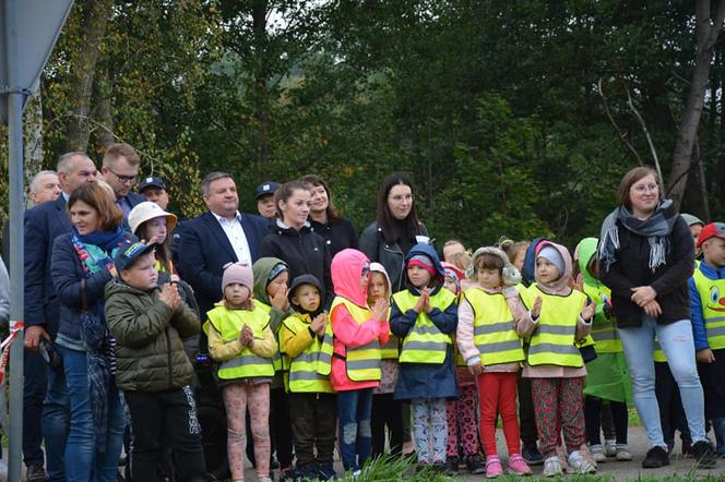 Akcja profilaktyczna "Bezpieczny przejazd" w Koszewnicy w gminie Kotuń w 2021 roku