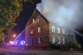 Pożar budynku mieszkalnego w Łobzie