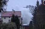 Potężny pożar stolarni pod Warszawą. Gęsty dym widać było z daleka