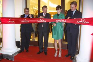 Agnieszka Dygant na otwarciu salonu Omega