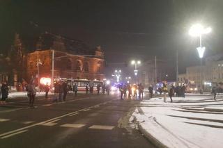 Strajk Kobiet w Gdańsku 1.02.2021. Blokada Huciska przez protestujących