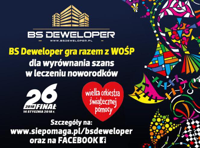 BS Deweloper gra razem z WOŚP podczas 26. Finału