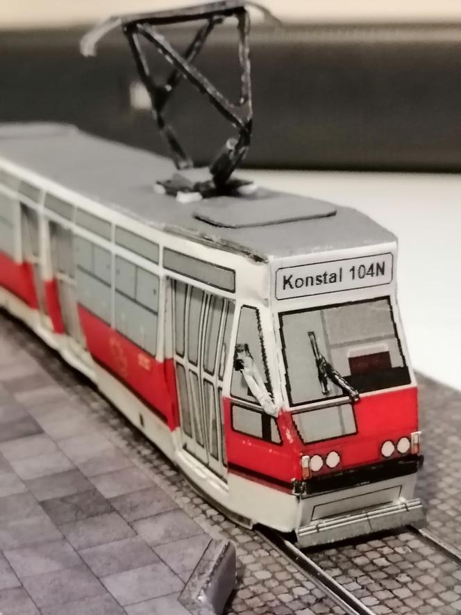 Modele tramwajów stworzone przez pana Michała z Poznania