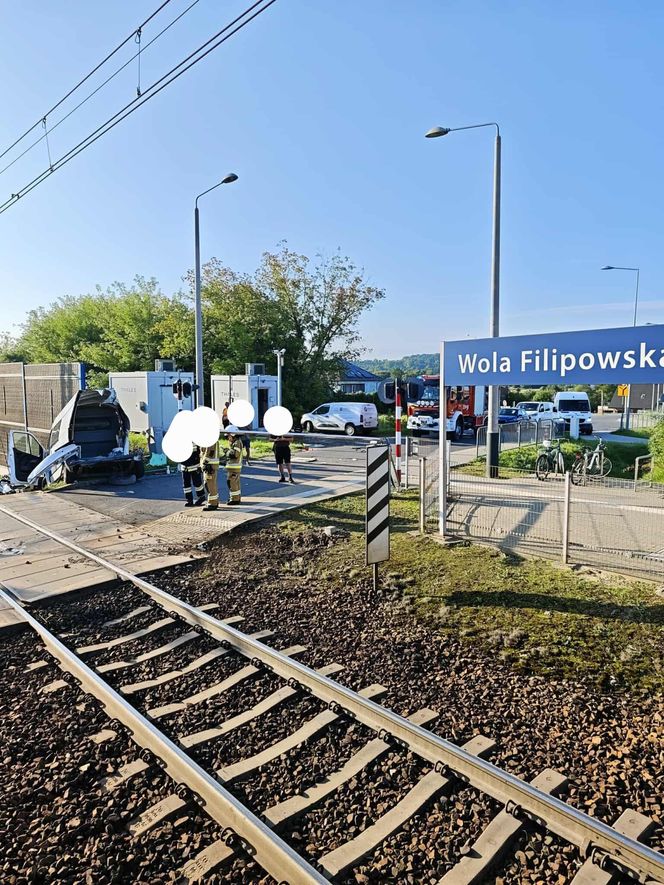 Wypadek na przejeździe kolejowym w Woli Filipowskiej