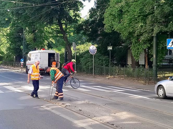 Wykolejenie tramwaju w centrum Krakowa 