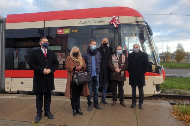 Nadanie tramwajowi imienia Andrzeja Grubby odbyło się na pętli Gdańsk-Chełm