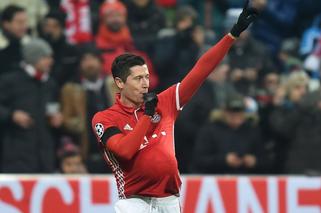 Robert Lewandowski celebruje gola w meczu Bayern - Atletico