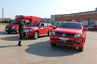 Strażacy z Wielkopolski jadą do zagrożonego powodzią Głogowa nad Odrą [ZDJECIA]