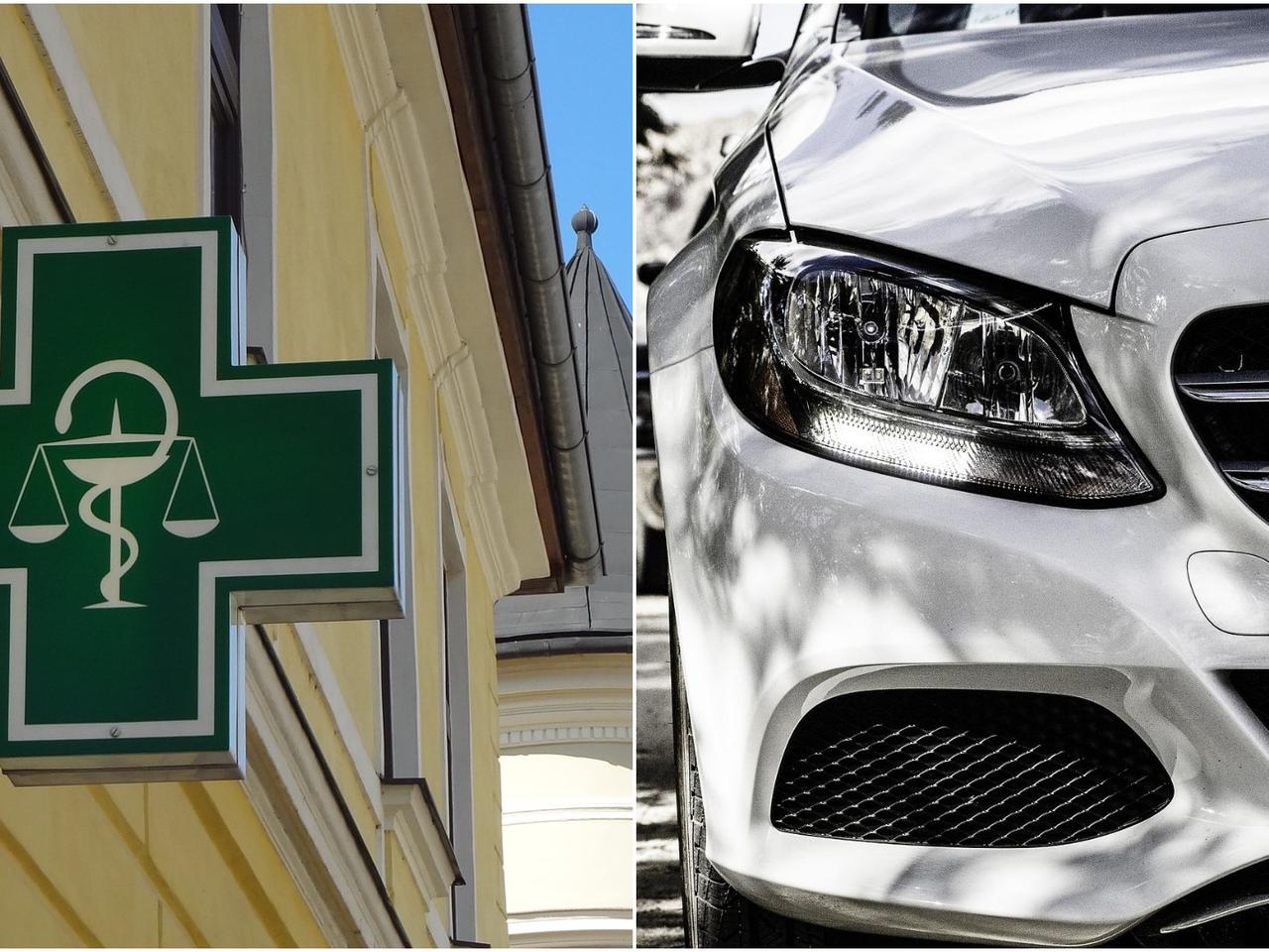 Przasnysz. Były partner wyciągnął ją siłą z mercedesa. Auto uderzyło prosto w aptekę!