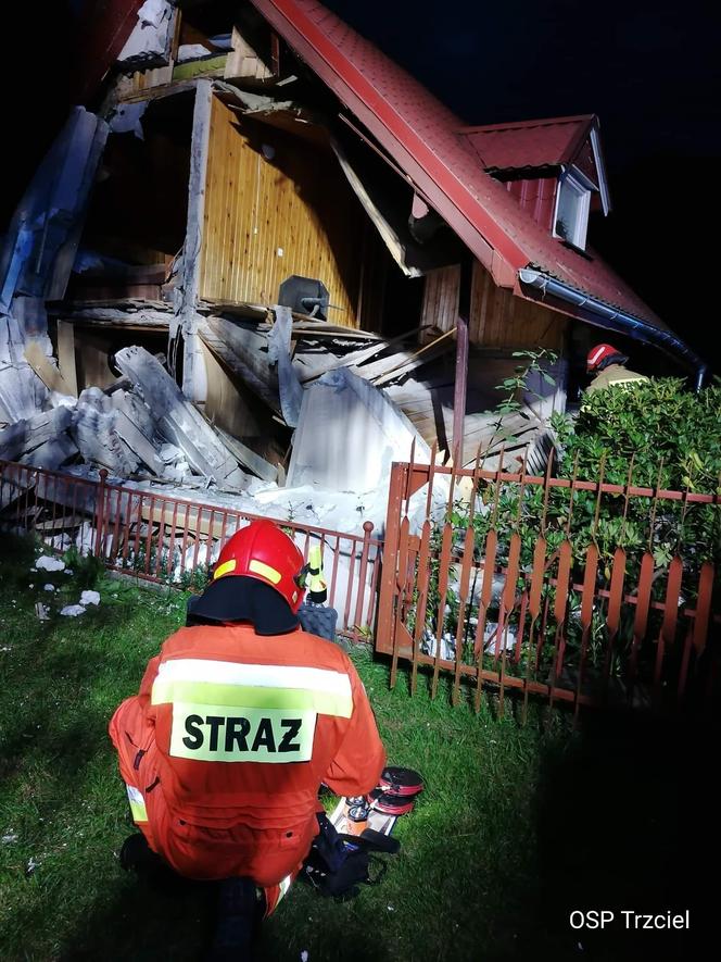 Wybuch butli z gazem zniszczył dom w Rybojadach