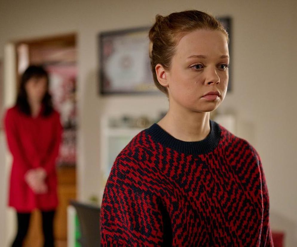 „Na Wspólnej”, odc. 3813. Grzesiek (Jakub Tofil), Hela (Adrianna Ładno)