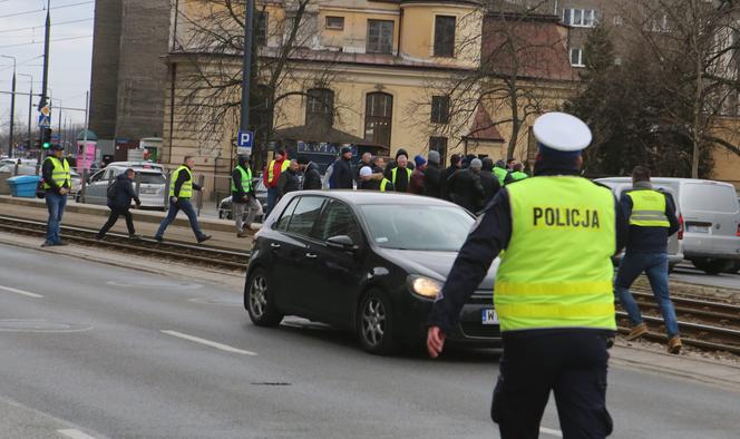 Protest taksówkarzy w Warszawie