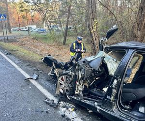 Dwaj młodzi mężczyźni nie żyją. Peugeot zmiażdżony przez ciężarówkę 