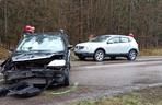 Wypadek na trasie Butryny-Olsztyn. Zderzyły się trzy auta! Są utrudnienia w ruchu [FOTO]