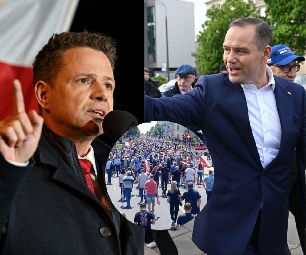 Marsze Trzaskowskiego i Nawrockiego jednego dnia. Czy się spotkają? 