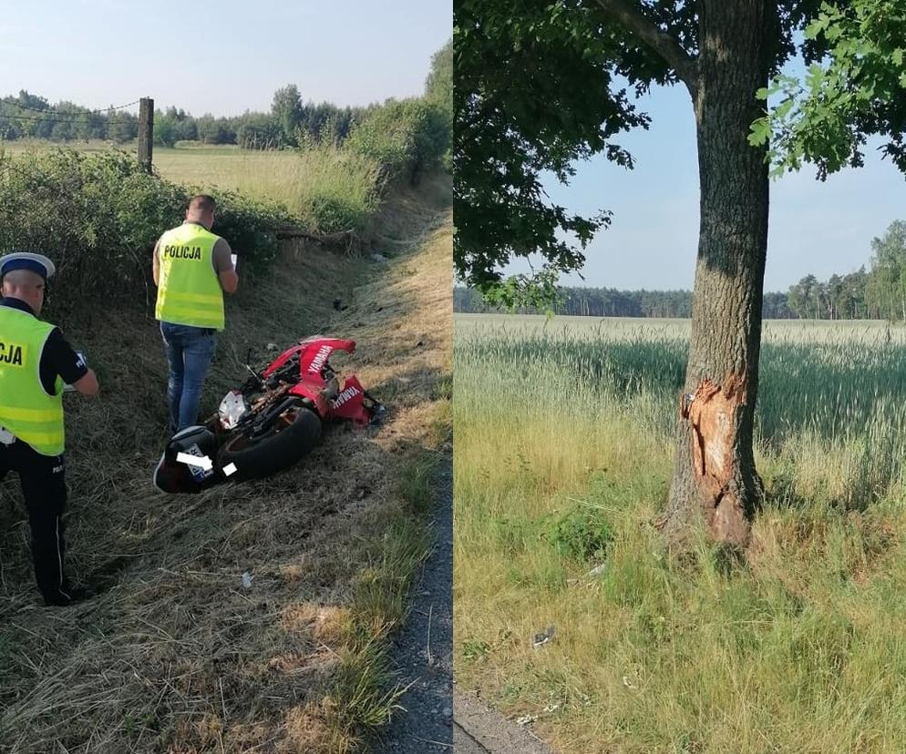Tragiczny wypadek w powiecie jarocińskim. 34-letni motocyklista uderzył w drzewo!