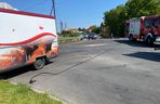 Zablokowana DK 12 w Kąkolewie koło Leszna. Po kolizji z udziałem dwóch samochodów
