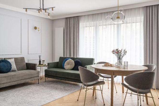 Eleganckie mieszkanie. Połączenie stylu minimalistycznego z elementami klasyki