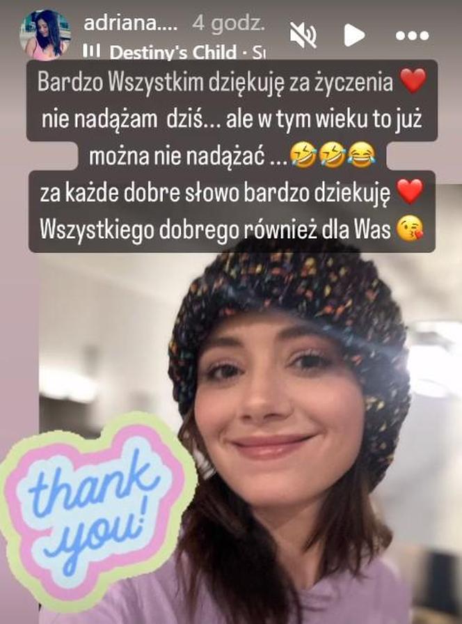 Adriana Kalska (Iza w M jak miłość) w 38. urodziny