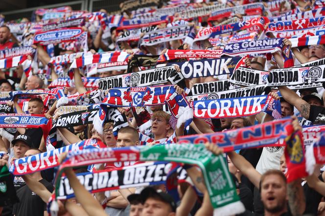 Kibice Górnika Zabrze na meczu z Lechią Gdańsk