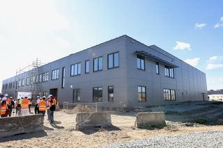 Byliśmy na placu budowy STP Karolin. Tu powstaje wielka sypialnia dla pociągów metra