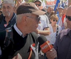 83-letni Stanisław z Wrocławia rozpłakał się na Marszu 4 czerwca! Przyjechał dla prawnuków [WIDEO]