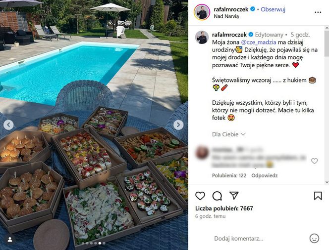 Urodziny żony Rafała Mroczka na bogato